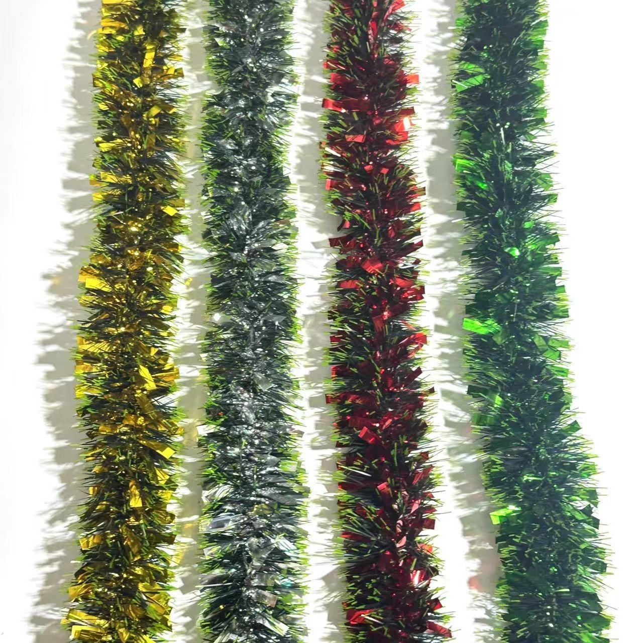 跨境节日装饰雪花点拉花彩条圣诞树配饰拉花彩带婚庆节日舞台装饰