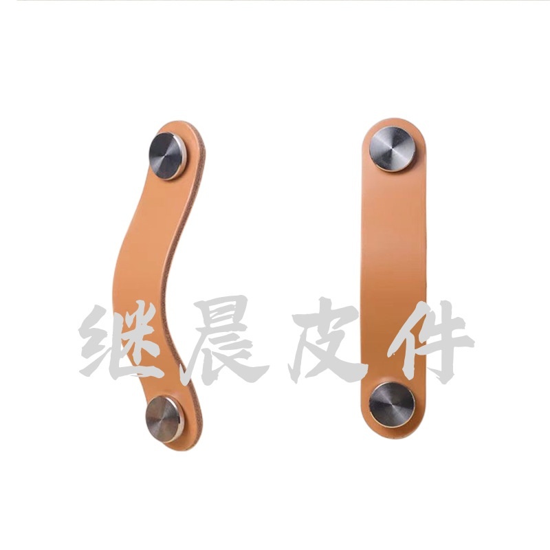 厂家现代简约时尚皮拉手皮箱包提手抽屉橱柜门拉手皮革把手