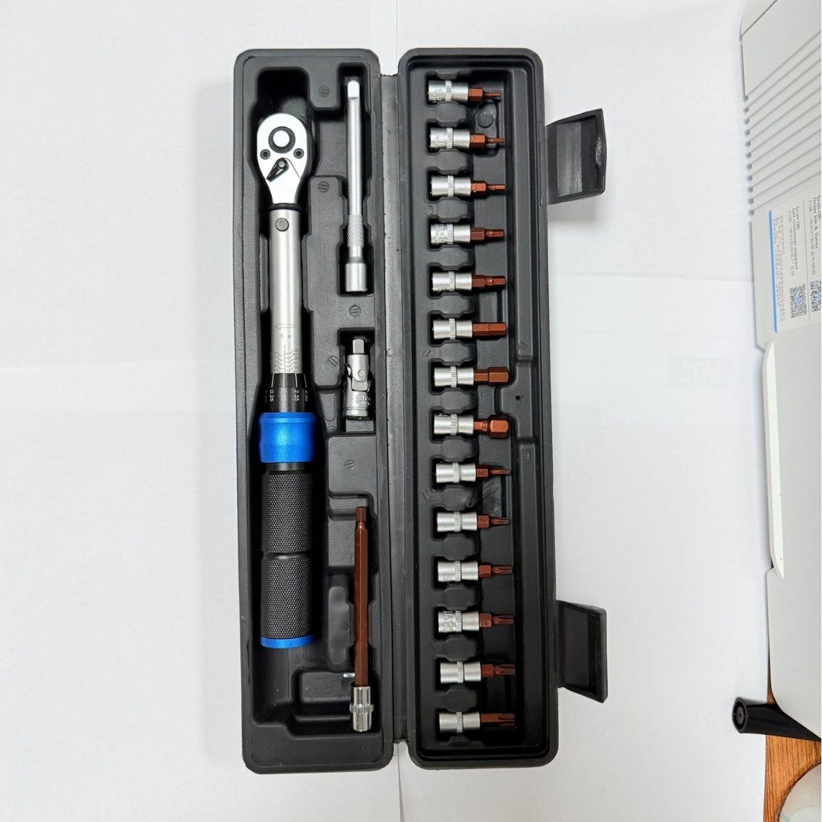 扭力扳手自行车组合套装可调式汽修工具高精度18件套维修工具套装