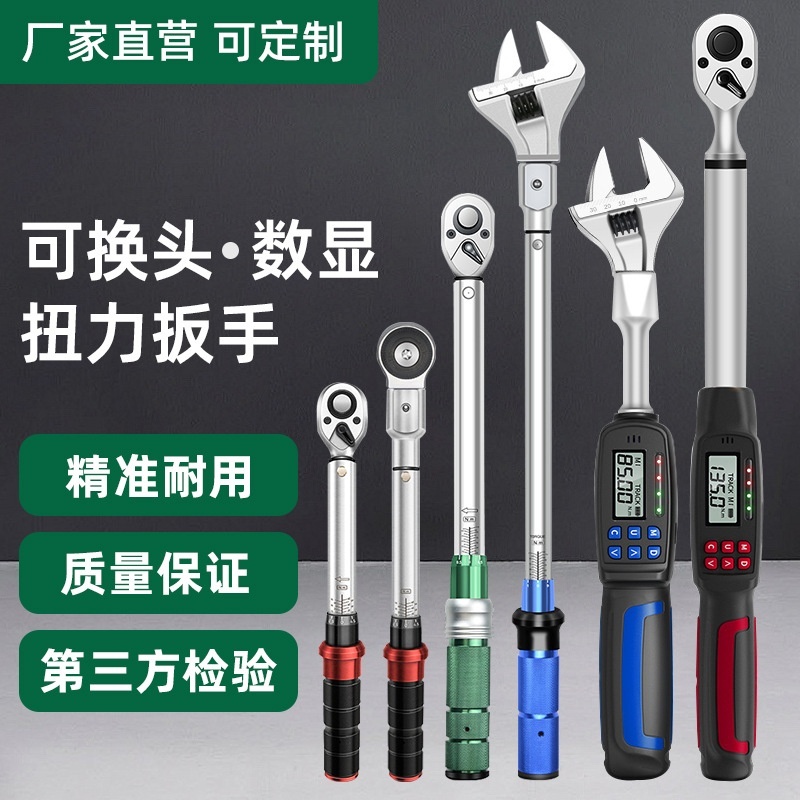 扭力扳手电子数显扭力扳手预置式扭力力矩扳手可换头扭矩扳手套装